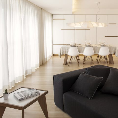 Make yourself at home in this contemporary apartment