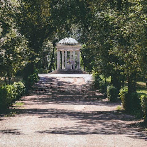 Step straight into the beautiful Villa Borghese Gardens – Rome's most popular park is right on your doorstep