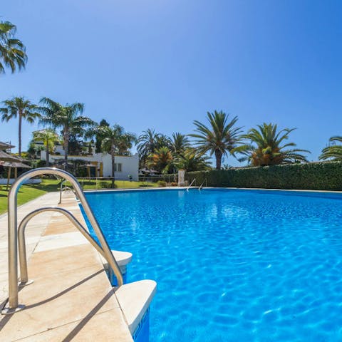 Cool off from the Costa del Sol sun in the communal pool