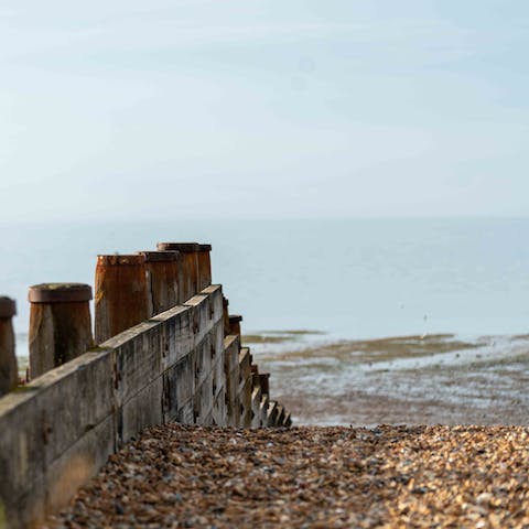 Step onto a secluded shingle beach