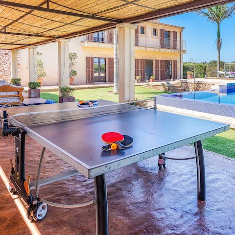 Play a game of alfresco table tennis