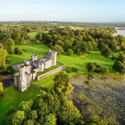 Stay on a castle estate bragging 650 acres of private land, yet within short distance of Galway City
