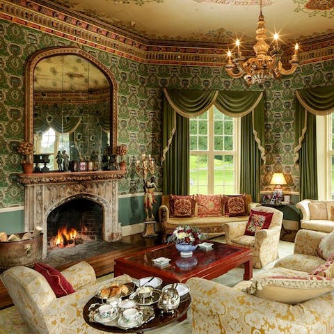Enjoy some afternoon tea in the majestic setting of the drawing room 