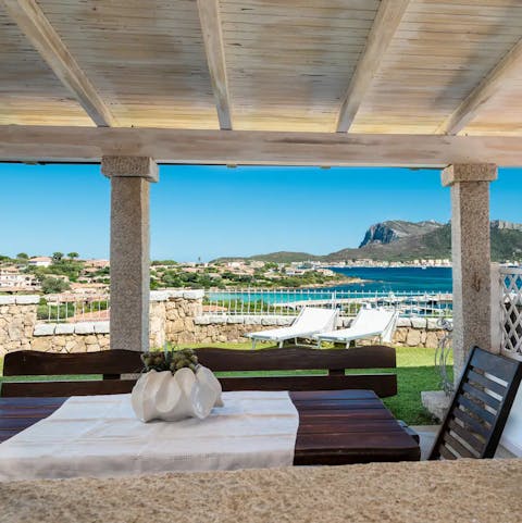 Savour the ocean vistas  from the private terrace