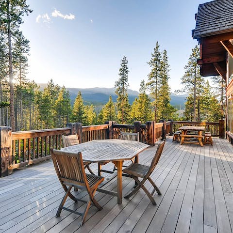 Take in panoramic views from the wrap-around porch