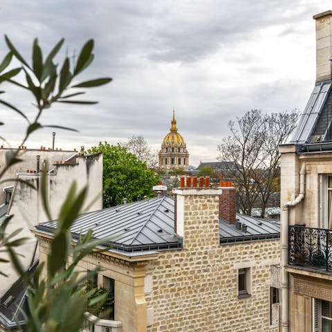 Gaze out at the gorgeous Parisian skyline from your private terrace