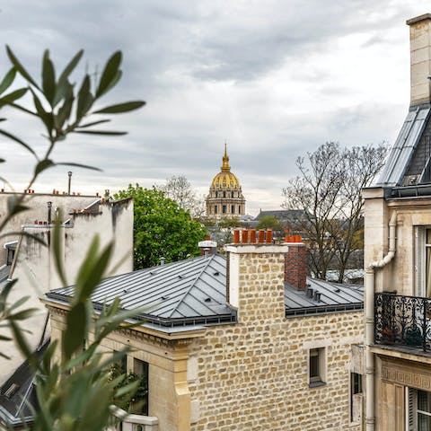 Gaze out at the gorgeous Parisian skyline from your private terrace