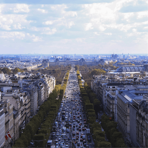 Hop on the metro and visit the iconic Champs-Élysées