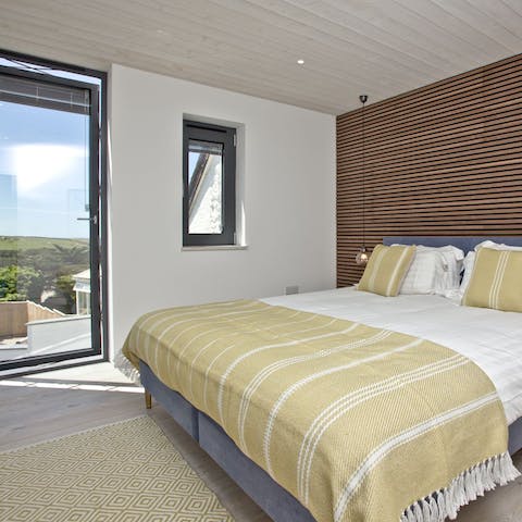Catch a glimpse of the sea from the bedroom