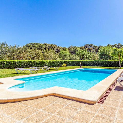 Look forward to plunging into the private pool on hot afternoons