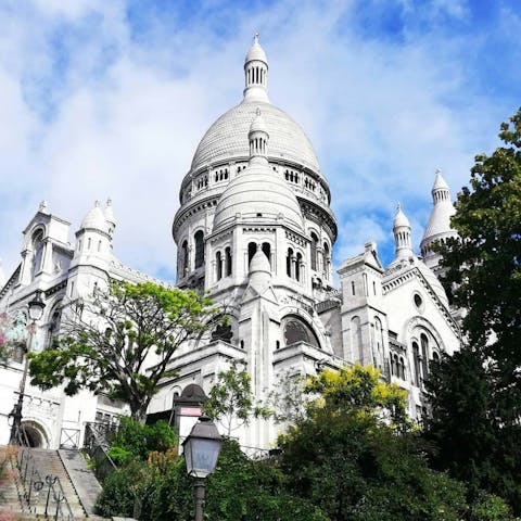 Visit the famous Sacré-Cœur Basilica, a short walk away