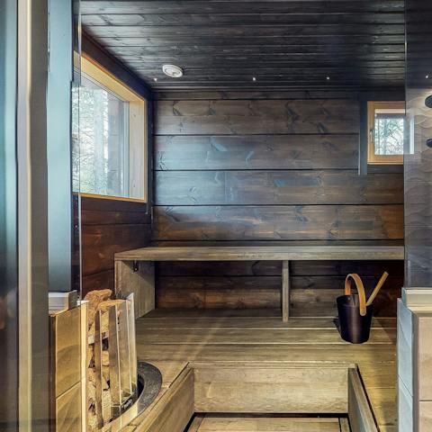 Climb into the sauna and soothe those tired muscles 