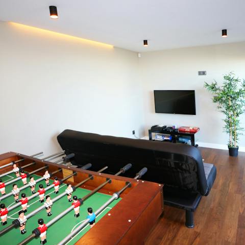 Chill out in the games and entertainment room