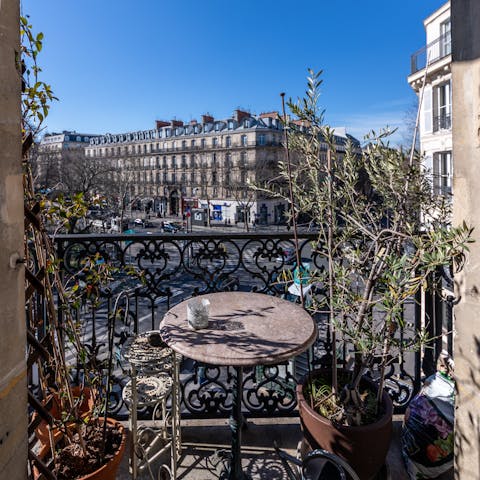 Drink your morning coffee on the balcony