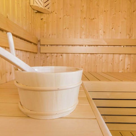 Start the day in Scandi-style with a session in the private sauna