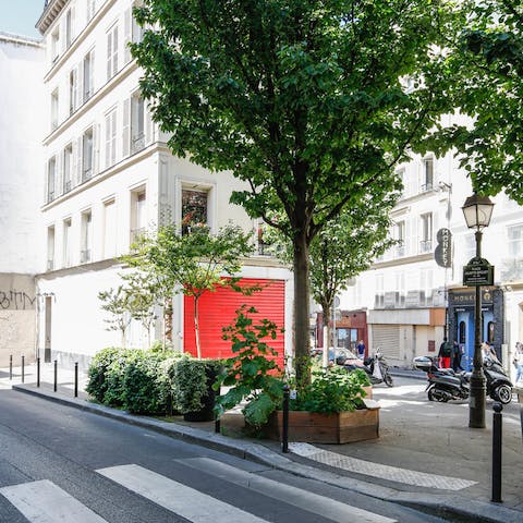 Stay in a quiet pocket of Paris surrounded by charming French eateries and museums