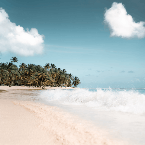 Stay in Punta Cana, with its white-sand beaches and Caribbean coral reefs