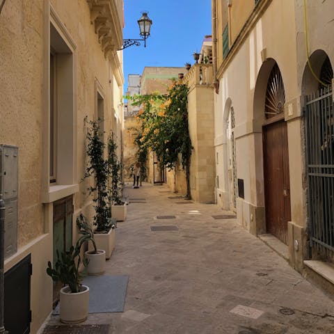 Visit the nearby city of Lecce, known for its baroque buildings and Roman architecture