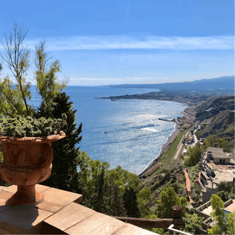 Head to the chic resort town of Taormina for the afternoon (a 40-kilometre drive)