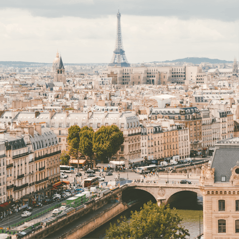 Hop on the nearby metro and get whisked away to Paris' landmarks