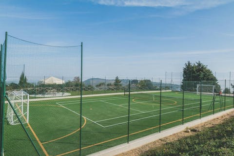 Play football or tennis on the private sports court