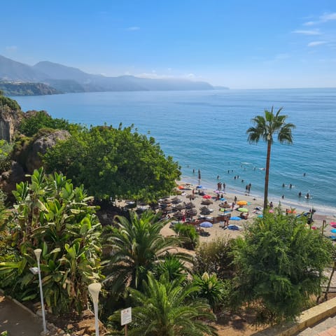 Stay in the Costa del Sol town of Nerja and hit the beach every day