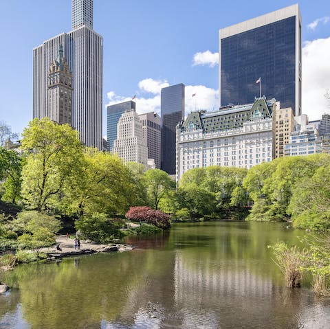 Admire the inspiring city views whilst strolling around Central Park