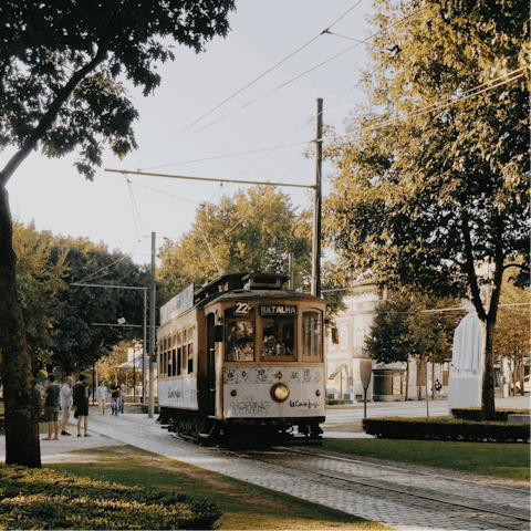 Jump aboard the historic tram and explore the city's sights