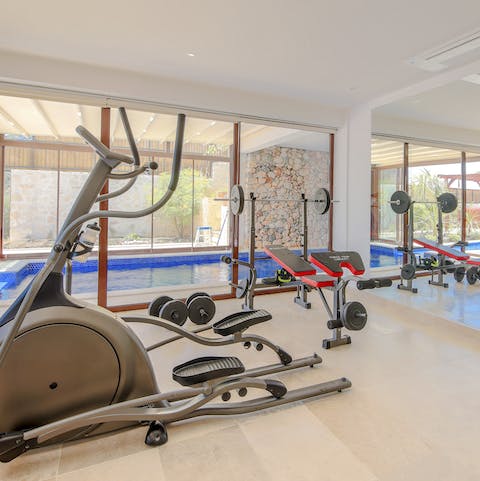 Break a sweat in the fully equipped gym