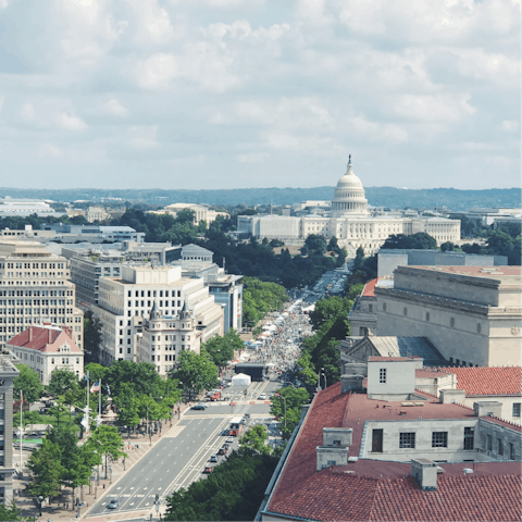 Hop on the metro and be in downtown Washington DC in twenty minutes