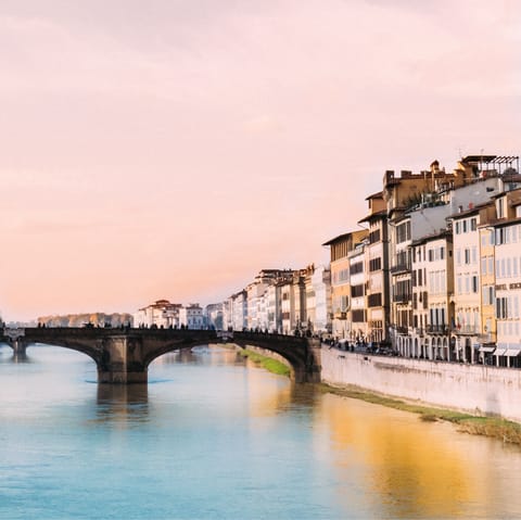 Stroll along the Arno River as you explore Florence on foot