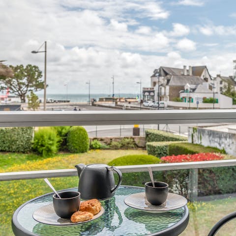 Take your breakfast on the south-facing balcony