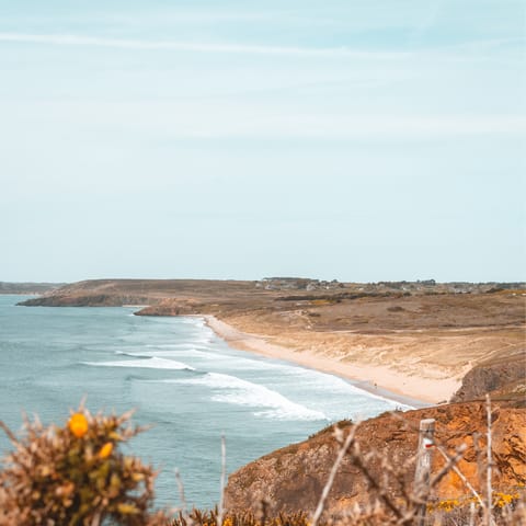 Head to Carnac's Grande Plage just a few minutes' walk away or explore the wider Brittany area