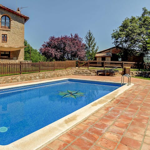 Swim laps of the outdoor pool – shared with the main house