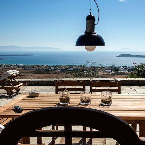 Enjoy long lunches with a view of the sea