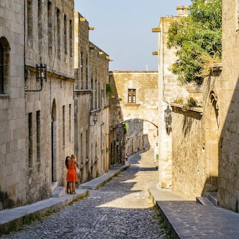 Visit the cobbled charm of Rhodes Old Town, just a short drive away