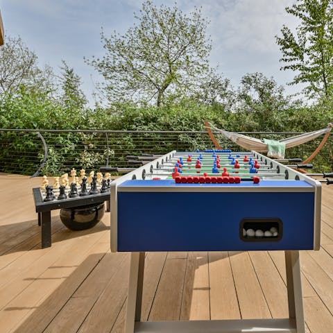 Challenge your group to game – will it be outdoor chess or table football?