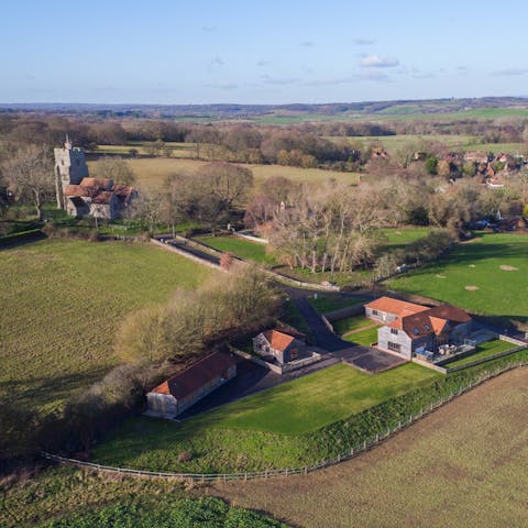 Explore the Romney Marsh and the ancient church nearby