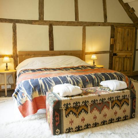 Enjoy an unbroken night's sleep in the stunning bedrooms with original features