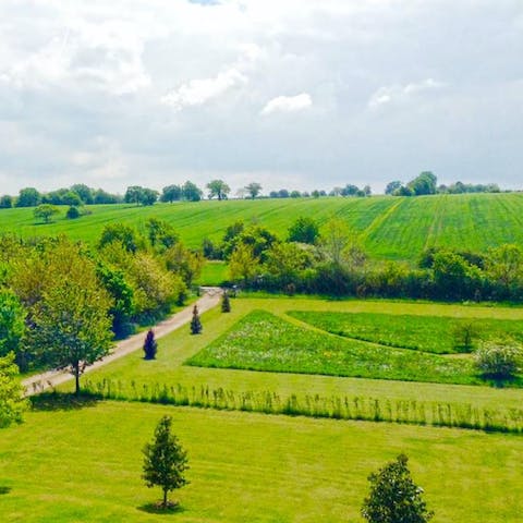 Walk through the five acres of private land surrounding the property before heading further into the Suffolk countryside