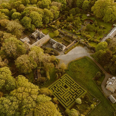 Stay in the Dunskey Estate, filled with forests, lochs, gardens and waterfalls to explore