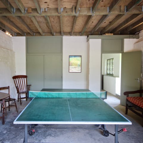 Challenge your guests to a game of table tennis