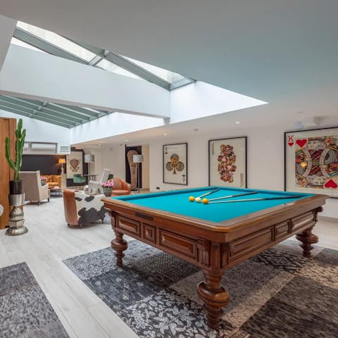 Play a game of pool in the stylish communal lounge area