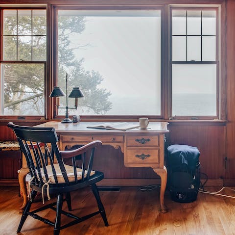 Brainstorm your novel while gazing out at the moody sea
