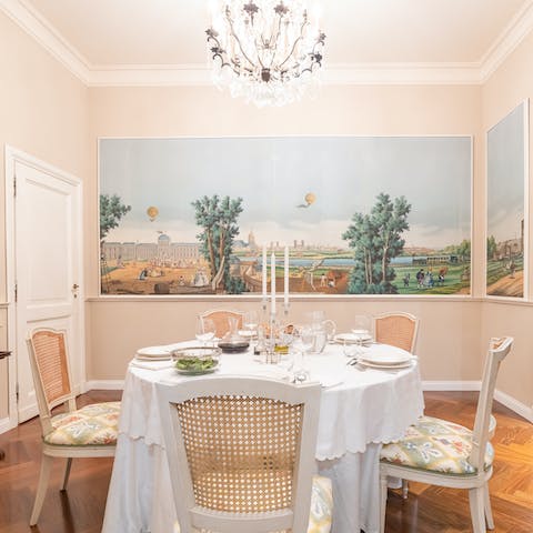 Feast together in the formal dining room