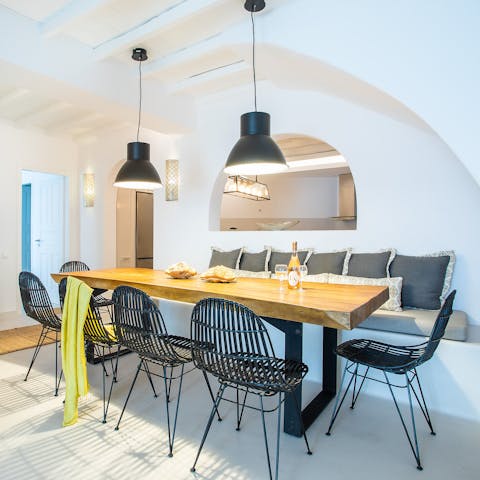 Enjoy meals together in the stylish and comfortable dining area