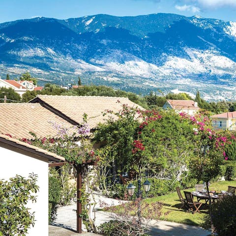 Enjoy spectacular mountain views from the comfort of your villa 