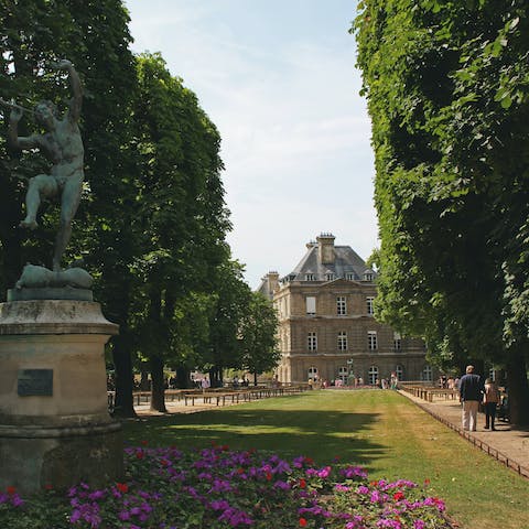 Make your way over to Luxembourg Gardens for a saunter around the pretty pathways