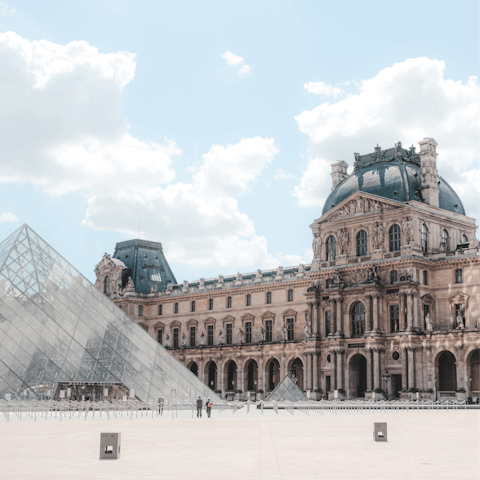 Stay in the heart of Paris, just a ten-minute walk from the Louvre