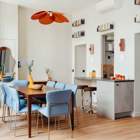 Make this modern and colourful space your own in no time at all